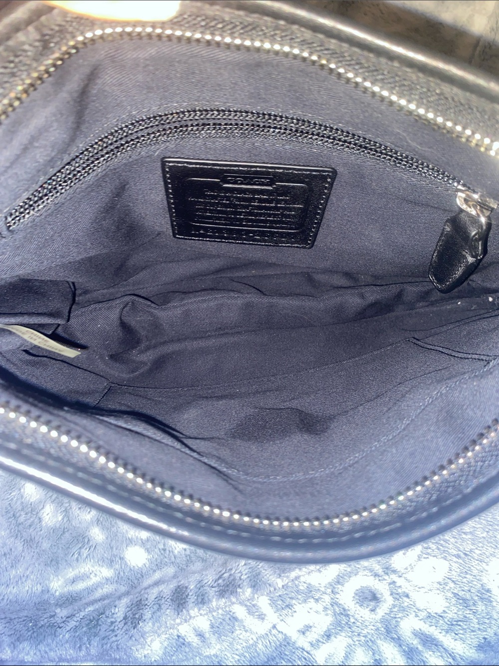 Coach Black Leather Shoulder Bag with Tassel Accent - Picture 7 of 13